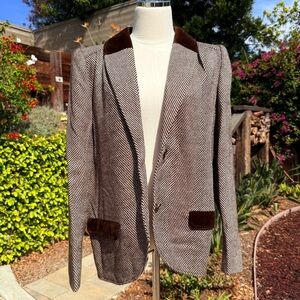 Valentino vintage herringbone wool boyfriend blazer